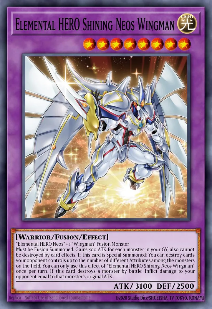 Elemental HERO Shining Neos Wingman. Beispielbild: Edition, Artwork und Veredelung können abweichen. Maßgeblich sind die Angaben zum ausgewählten Print.