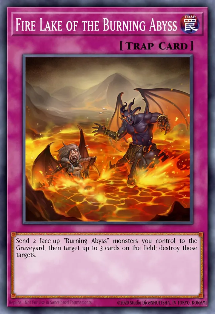 Fire Lake of the Burning Abyss. Beispielbild: Edition, Artwork und Veredelung können abweichen. Maßgeblich sind die Angaben zum ausgewählten Print.