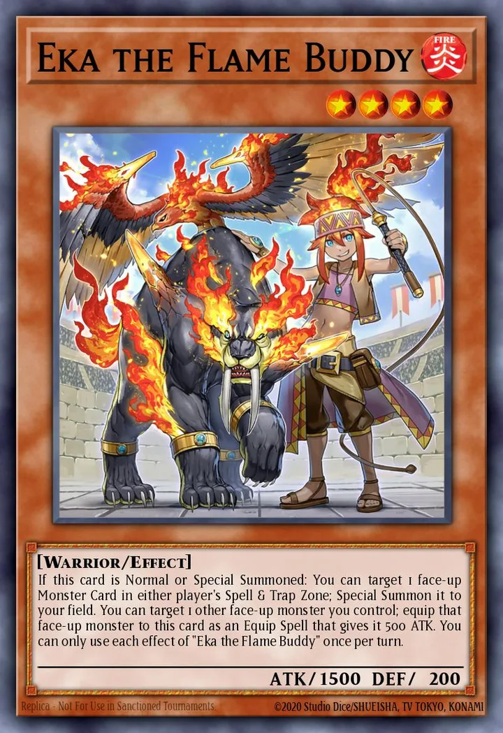 Eka the Flame Buddy. Beispielbild: Edition, Artwork und Veredelung können abweichen. Maßgeblich sind die Angaben zum ausgewählten Print.