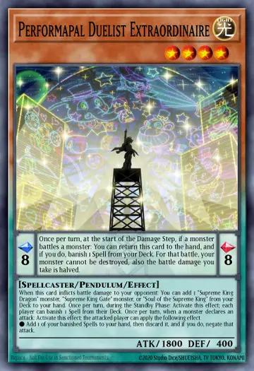 Performapal Duelist Extraordinaire – 25th Anniversary Tin: Dueling Mirrors. Beispielbild: Edition, Artwork und Veredelung können abweichen. Maßgeblich sind die Angaben zum ausgewählten Print.