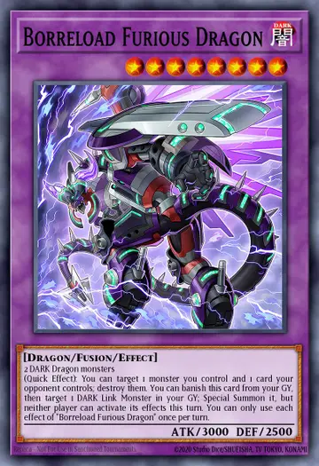 Borreload Furious Dragon – Structure Deck: Rokket Revolt. Beispielbild: Edition, Artwork und Veredelung können abweichen. Maßgeblich sind die Angaben zum ausgewählten Print.