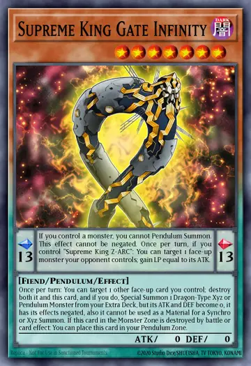 Supreme King Gate Infinity – OTS Tournament Pack 23. Beispielbild: Edition, Artwork und Veredelung können abweichen. Maßgeblich sind die Angaben zum ausgewählten Print.