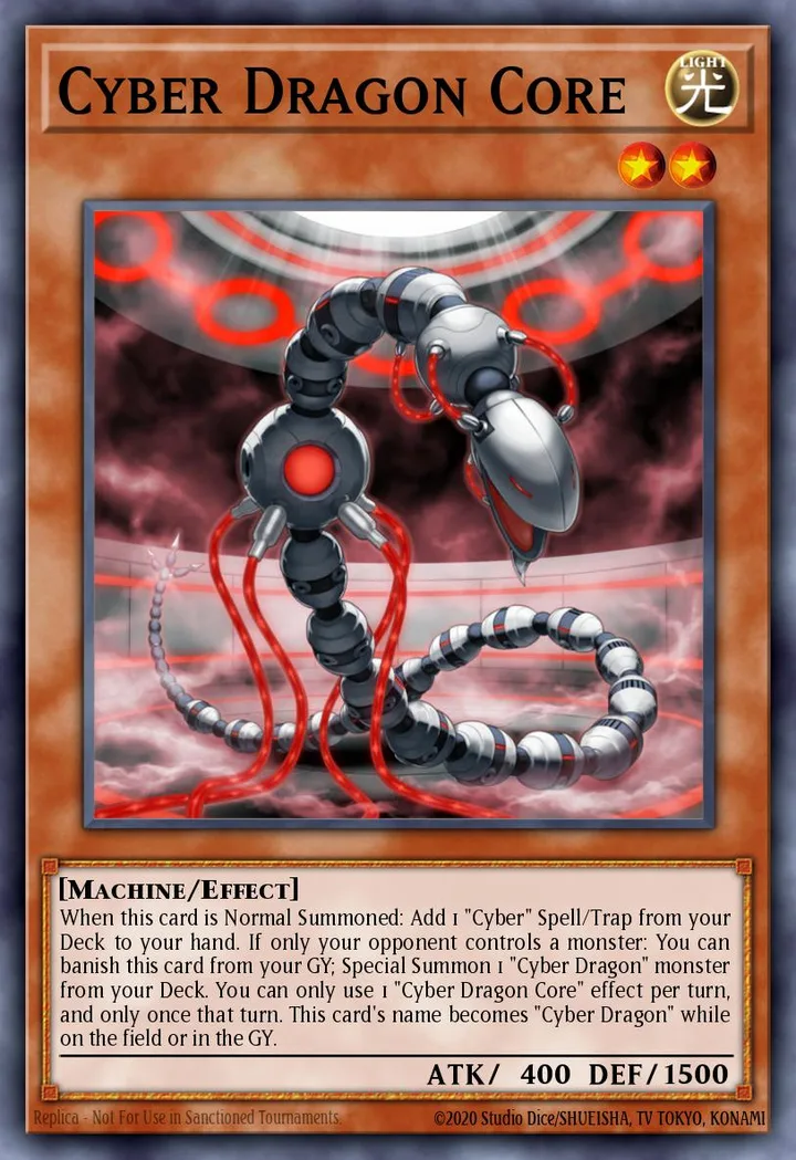Cyber Dragon Core. Beispielbild: Edition, Artwork und Veredelung können abweichen. Maßgeblich sind die Angaben zum ausgewählten Print.