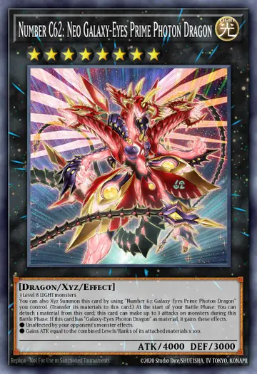 Number C62: Neo Galaxy-Eyes Prime Photon Dragon – 25th Anniversary Tin: Dueling Mirrors. Beispielbild: Edition, Artwork und Veredelung können abweichen. Maßgeblich sind die Angaben zum ausgewählten Print.