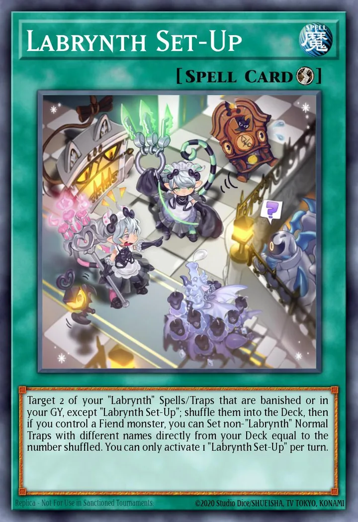 Labrynth Set-Up. Beispielbild: Edition, Artwork und Veredelung können abweichen. Maßgeblich sind die Angaben zum ausgewählten Print.
