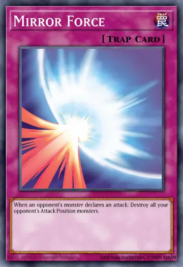 Mirror Force – Structure Deck: Rokket Revolt. Beispielbild: Edition, Artwork und Veredelung können abweichen. Maßgeblich sind die Angaben zum ausgewählten Print.