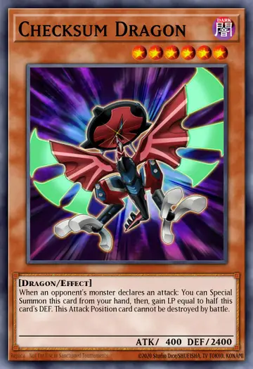 Checksum Dragon – Structure Deck: Rokket Revolt. Beispielbild: Edition, Artwork und Veredelung können abweichen. Maßgeblich sind die Angaben zum ausgewählten Print.