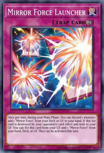 Mirror Force Launcher – Structure Deck: Rokket Revolt. Beispielbild: Edition, Artwork und Veredelung können abweichen. Maßgeblich sind die Angaben zum ausgewählten Print.