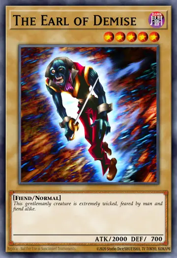 The Earl of Demise – Speed Duel Starter Decks: Twisted Nightmares. Beispielbild: Edition, Artwork und Veredelung können abweichen. Maßgeblich sind die Angaben zum ausgewählten Print.