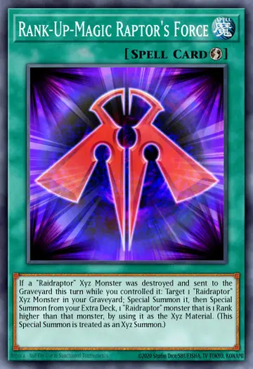 Rank-Up-Magic Raptor's Force – 2016 Mega-Tin Mega Pack. Beispielbild: Edition, Artwork und Veredelung können abweichen. Maßgeblich sind die Angaben zum ausgewählten Print.
