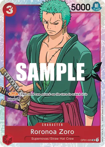 Roronoa Zoro – Romance Dawn. Beispielbild: Edition, Artwork und Veredelung können abweichen. Maßgeblich sind die Angaben zum ausgewählten Print.