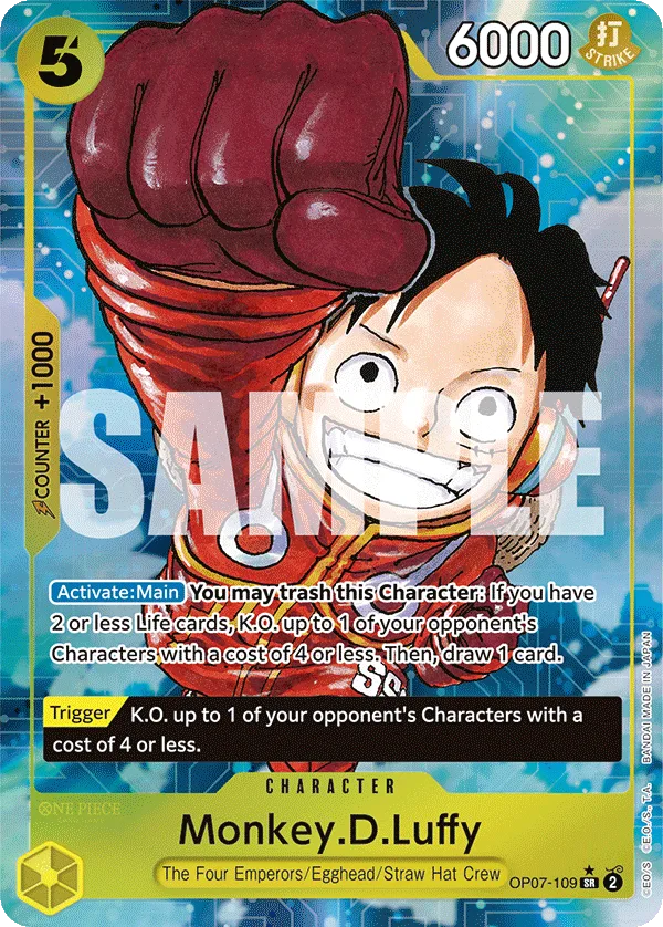 Monkey.D.Luffy. Beispielbild: Edition, Artwork und Veredelung können abweichen. Maßgeblich sind die Angaben zum ausgewählten Print.