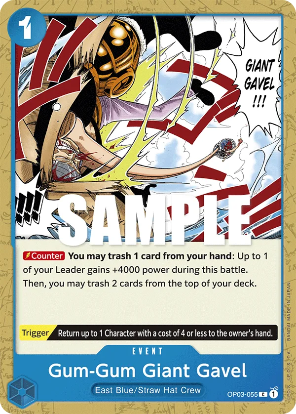 Gum-Gum Giant Gavel. Beispielbild: Edition, Artwork und Veredelung können abweichen. Maßgeblich sind die Angaben zum ausgewählten Print.