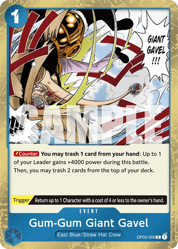 Gum-Gum Giant Gavel. Beispielbild: Edition, Artwork und Veredelung können abweichen. Maßgeblich sind die Angaben zum ausgewählten Print.