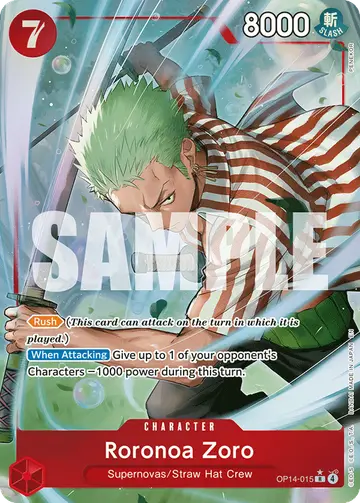 Roronoa Zoro – The Azure Sea's Seven. Beispielbild: Edition, Artwork und Veredelung können abweichen. Maßgeblich sind die Angaben zum ausgewählten Print.